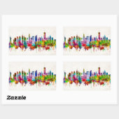 New York City Skyline Rechthoekige Sticker (Vel)