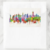 New York City Skyline Rechthoekige Sticker (Tas)
