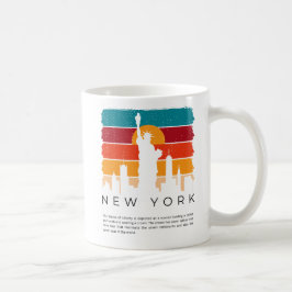 New York City Skyline Retro Style Urban Koffiemok