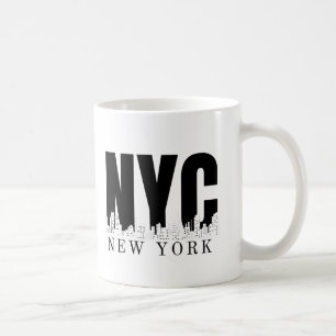 New York City Skyline Retro Style Urban Koffiemok