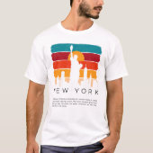 New York City Skyline Retro Style Urban T-shirt (Voorkant)