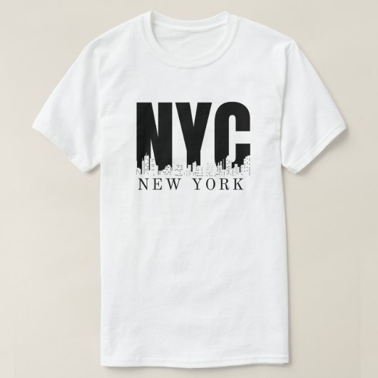 New York City Skyline Retro Style Urban T-shirt (Design voorkant)