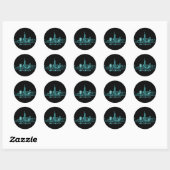 New York City Skyline Ronde Sticker (Vel)