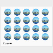 New York City Skyline Ronde Sticker (Vel)