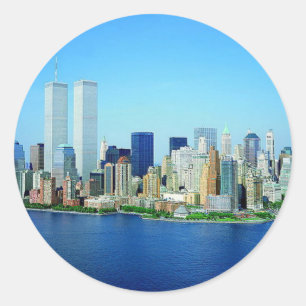 New York City Skyline Ronde Sticker