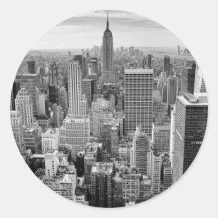 New York City Skyline Ronde Sticker