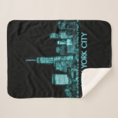New York City Skyline Sherpa Deken (Voorkant (horizontaal))