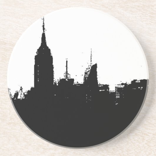 New York City Skyline Silhouette Onderzetter (Voorkant)