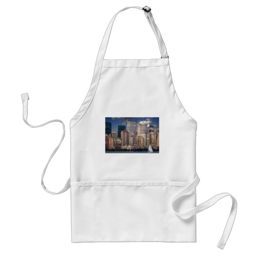 New York City Skyline Standaard Schort (Voorkant)