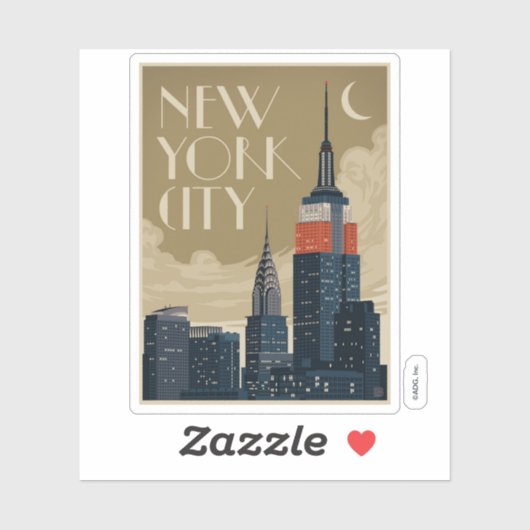 New York City Skyline Sticker (Vel)