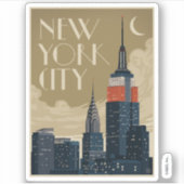 New York City Skyline Sticker (Voorkant)