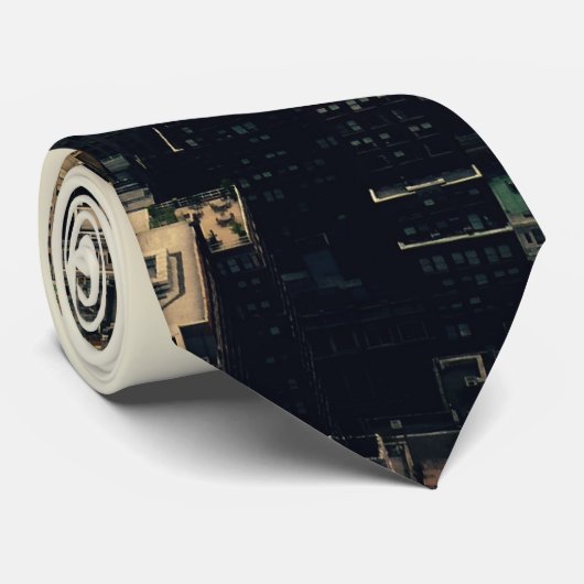 New York City Skyline Stropdas (Opgerold)