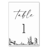 New York City Skyline Tafelnummer 3.5x5 Kaart (Voorkant)