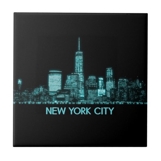 New York City Skyline Tegeltje (Voorkant)