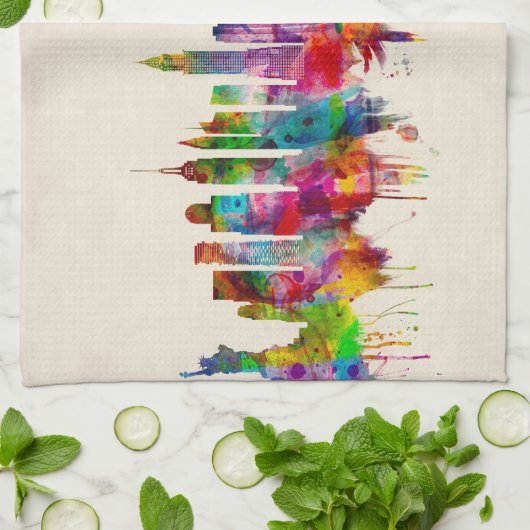 New York City Skyline Theedoek (Gevouwen)