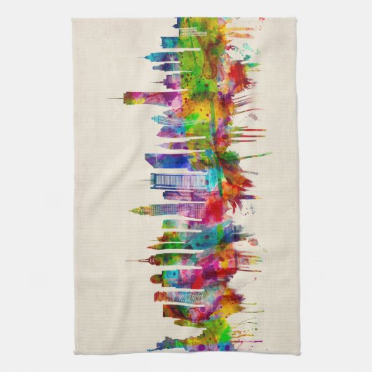 New York City Skyline Theedoek (Verticaal)