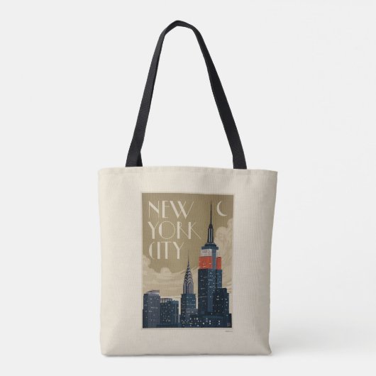 New York City Skyline Tote Bag (Achterkant)