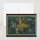  New York City Skyline Travel Briefkaart (Voorkant / Achterkant)