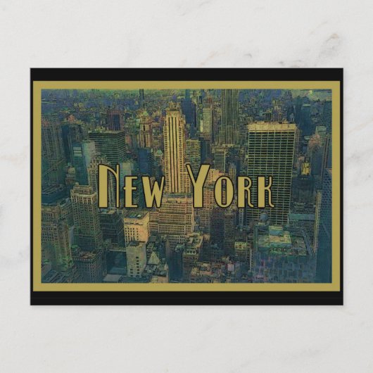  New York City Skyline Travel Briefkaart (Voorkant)