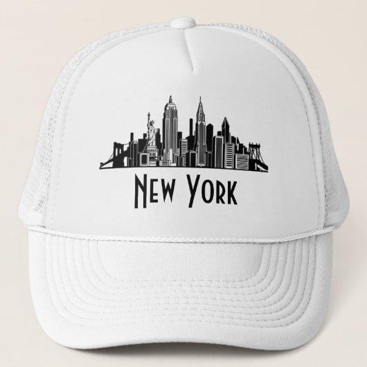 New York City Skyline Trucker Pet (Voorkant)
