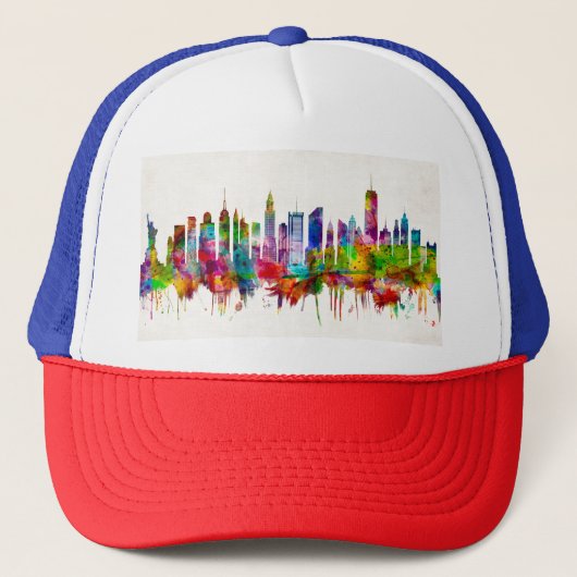 New York City Skyline Trucker Pet (Voorkant)