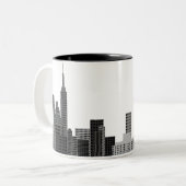 New York City Skyline Tweekleurige Koffiemok (Voorkant links)