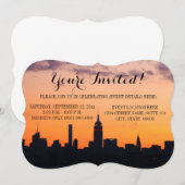 New York City Skyline uitnodigingen (Voorkant / Achterkant)