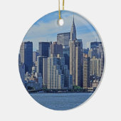 New York City Skyline van de East River A1 Keramisch Ornament (Links)