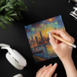 New York City Skyline van Gogh stijl Notitiekaartje<br><div class="desc">de skyline van New York bij nacht geschilderd in de stijl van de beroemde Nederlandse schilder Van Gogh</div>