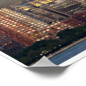 New York City Skyline van Hudson Poster (Hoek)