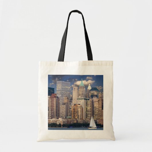 New York City Skyline van Hudson Tote Bag (Voorkant)