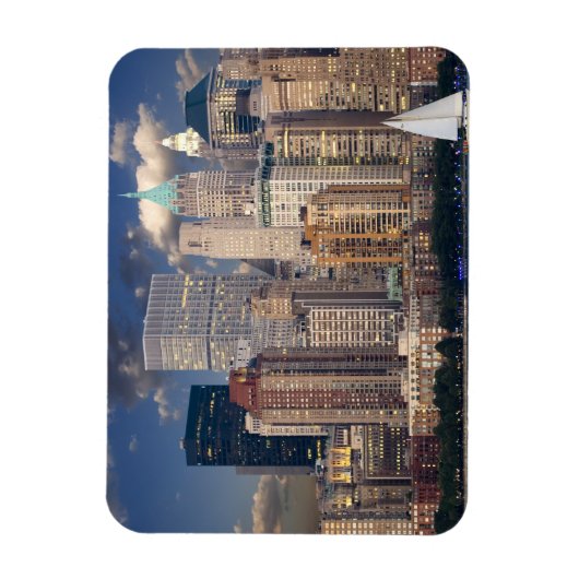 New York City Skyline vanaf Hudsonrivier Magneet (Verticaal)