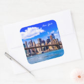 New York City skyline Vierkante Sticker (Envelop)