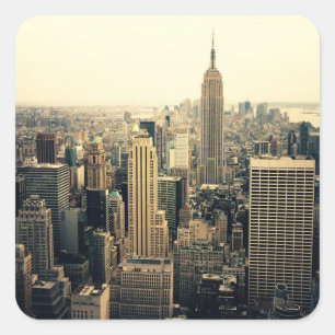 New York City Skyline Vierkante Sticker