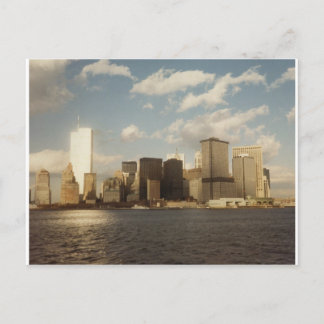 New York City Skyline voor 9/11 Twin Towers Briefkaart