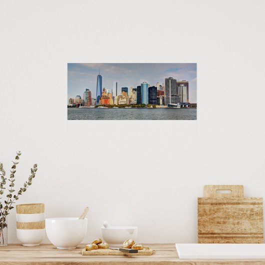 New york City Skyline/W Fredom Tower Poster (Keuken)