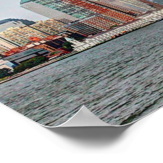 New york City Skyline/W Fredom Tower Poster (Hoek)