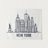 New York City Skyline Wandkleed (Voorkant (horizontaal))