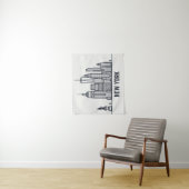 New York City Skyline Wandkleed (In situ)