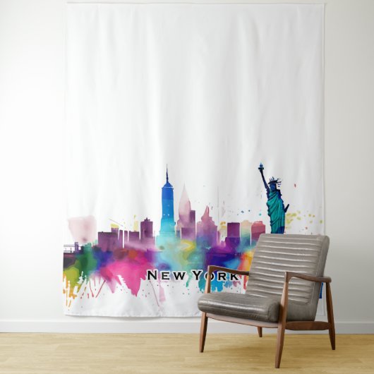 New York City Skyline Wandkleed (In situ)