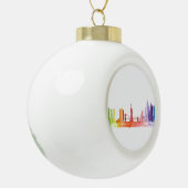 NEW YORK CITY skyline Waterverf Manhattan Keramische Bal Ornament (Links)
