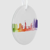 NEW YORK CITY skyline Waterverf NYC Manhattan Ornament (voorkant)