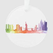 NEW YORK CITY skyline Waterverf NYC Manhattan Ornament (voorkant)