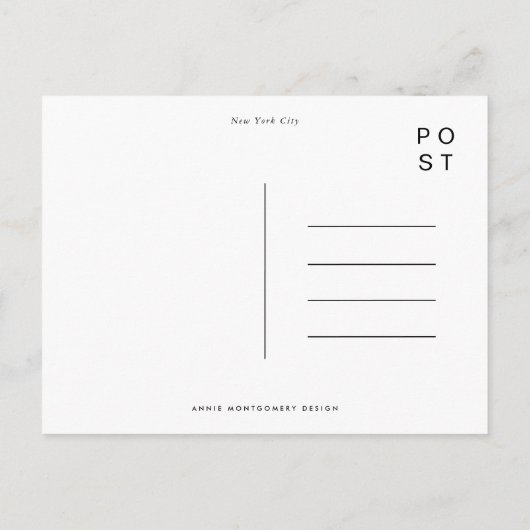 New York City Skyline Waterverf Travel Briefkaart (Achterkant)