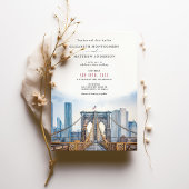 New York City Skyline Wedding Brooklyn Bridge Kaart