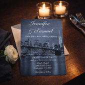 New York City Skyline Wedding Kaart