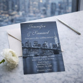 New York City Skyline Wedding Kaart