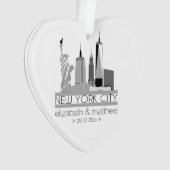 New York City Skyline Wedding Ornament (voorkant)