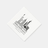 New York City Skyline Wedding Servetten (Hoek)