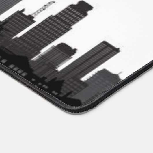 New York City Skyline Zwart Modern Manhattan NYC Bureaumat (Hoek)